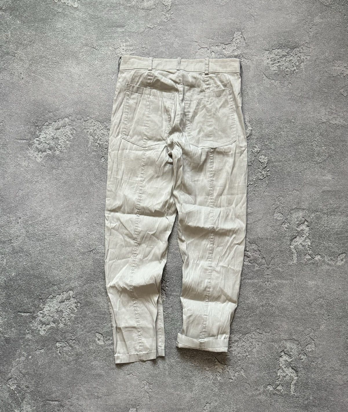Annette Gortz × Japanese Brand Annette Gortz 38 linen light gray pant trouser chino relaxed Size 26" / US 2 / IT 38 - 9 Thumbnail