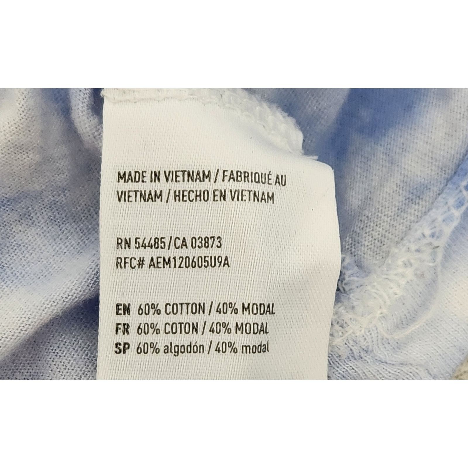 American Eagle Outfitters American Eagle Outfitters Blue Tie Dye OOOPS Graphic Top S Size S / US 4 / IT 40 - 6 Thumbnail