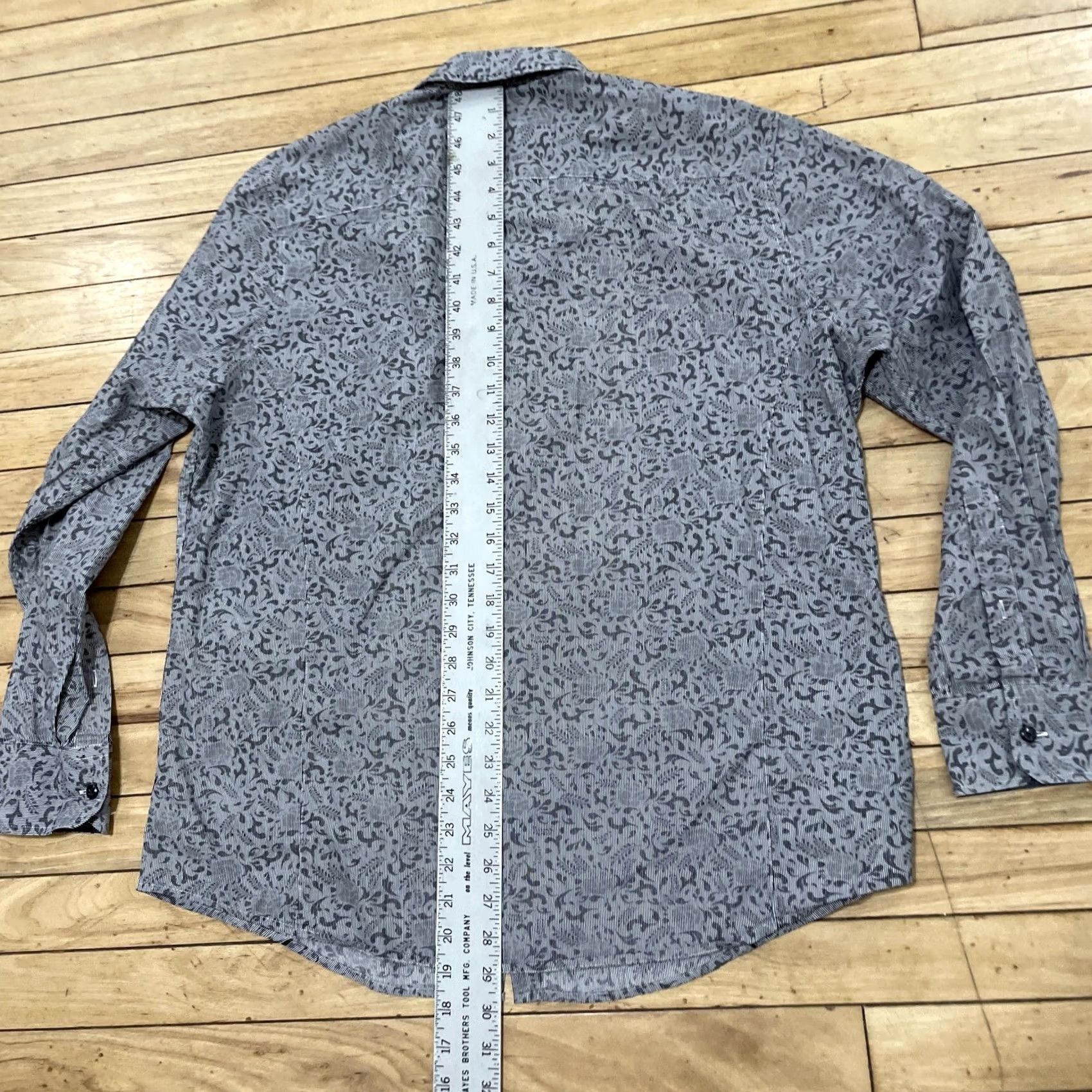Vintage INC International Concepts Shirt Men XL Silver Paisley Western Cowboy Taper XL Size US XL / EU 56 / 4 - 7 Thumbnail