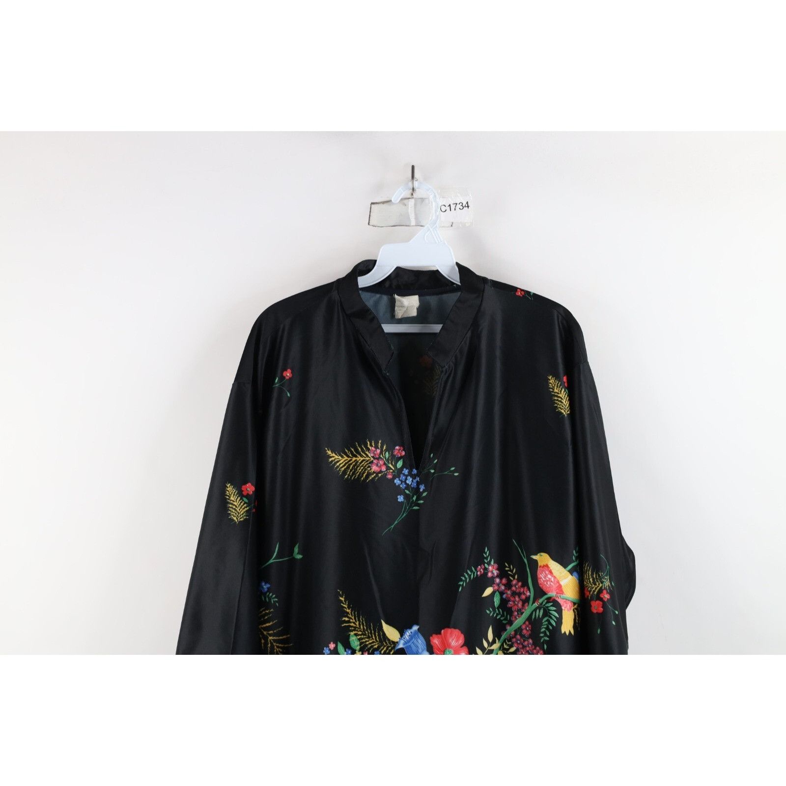 Vintage Vintage 70s Streetwear Japan Flower Kimono Style Dress Size S / US 4 / IT 40 - 2 Thumbnail