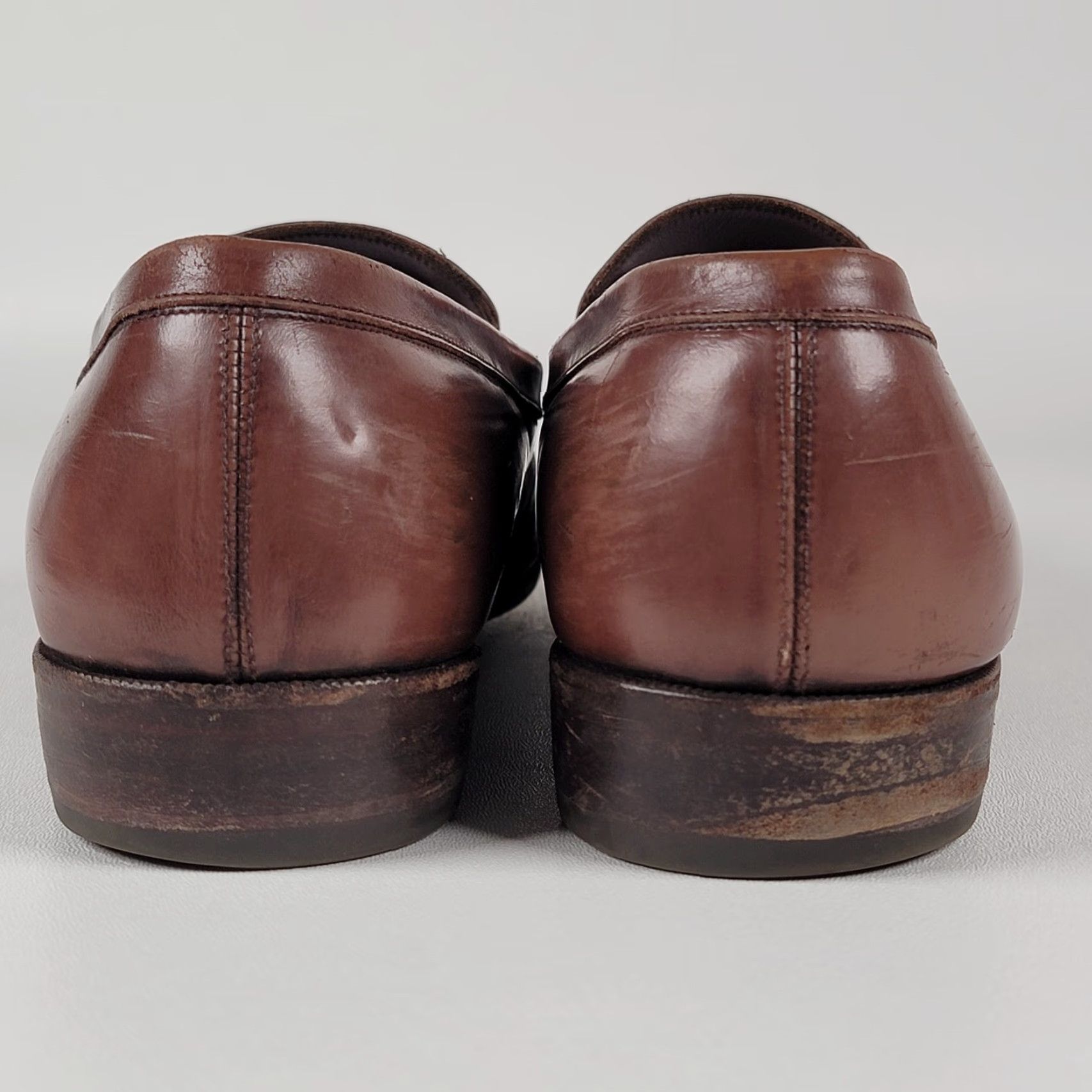 Salvatore Ferragamo Salvatore Ferragamo Dress Loafer Shoes Brown 9.5 D Men Split Square Toe Leather Slip On Made in Italy Mens Size US 10 / EU 43 - 5 Thumbnail