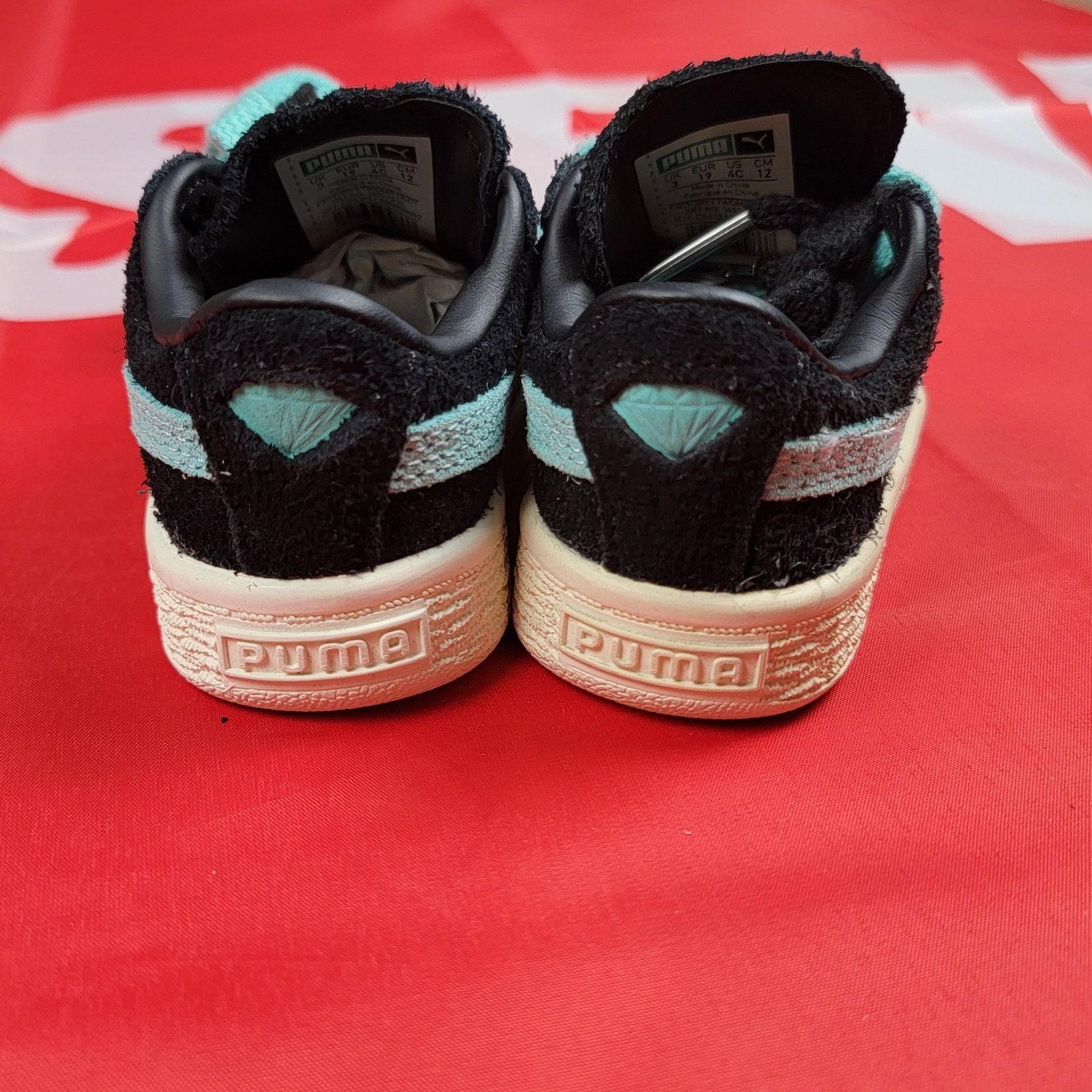 Puma Puma Suede Diamond Supply Company Black/Diamond Blue Sz 4C Size US 4 / IT 34 - 5 Thumbnail
