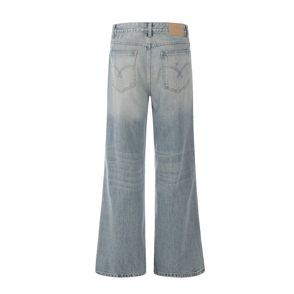 Jean Washed men's hip-hop trendy loose-fitting flared jeans Size US 32 / EU 48 - 2 Thumbnail