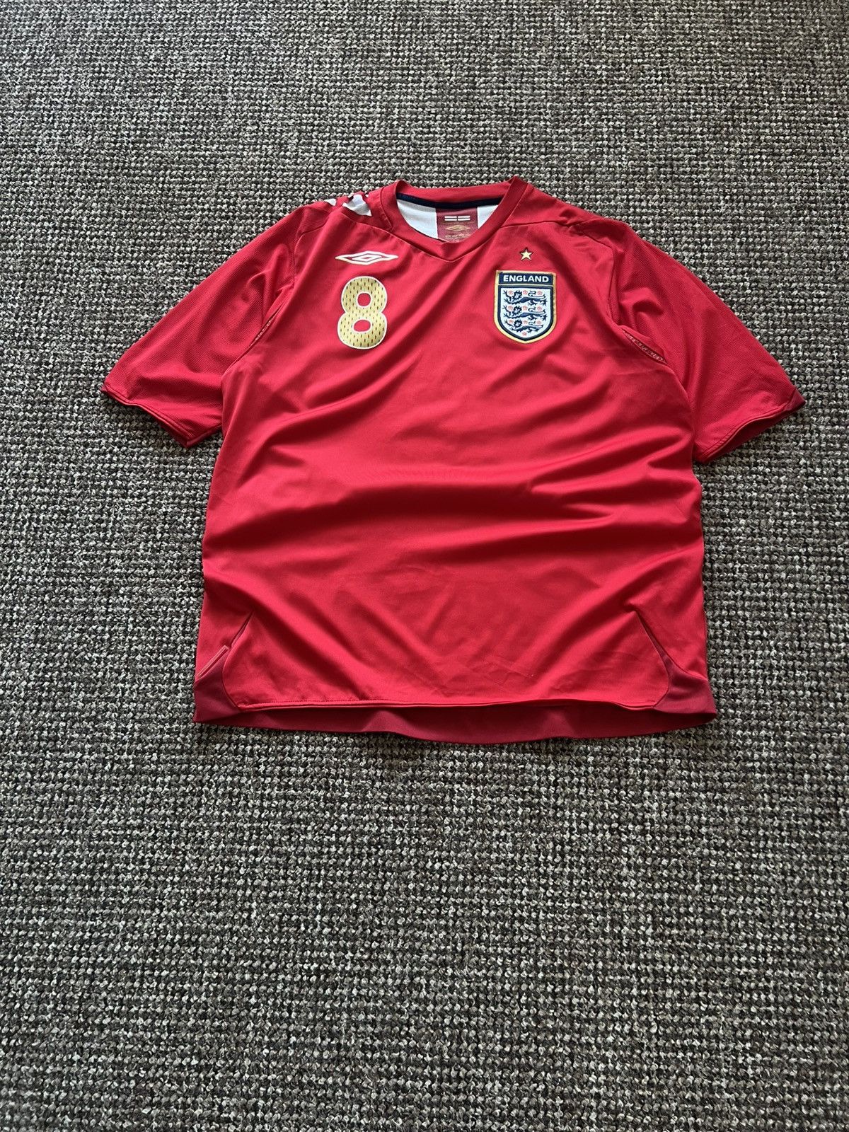 Umbro UMBRO ENGLAND Lampard #8 2006-2008 Away Soccer Jersey Shirt Size US L / EU 52-54 / 3 - 4 Thumbnail