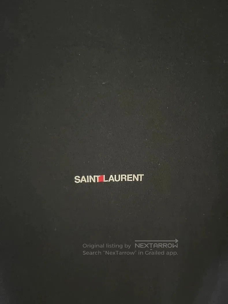 Saint Laurent Paris Saint Laurent Black Letter Distressed Tee. Size US XL / EU 56 / 4 - 2 Thumbnail