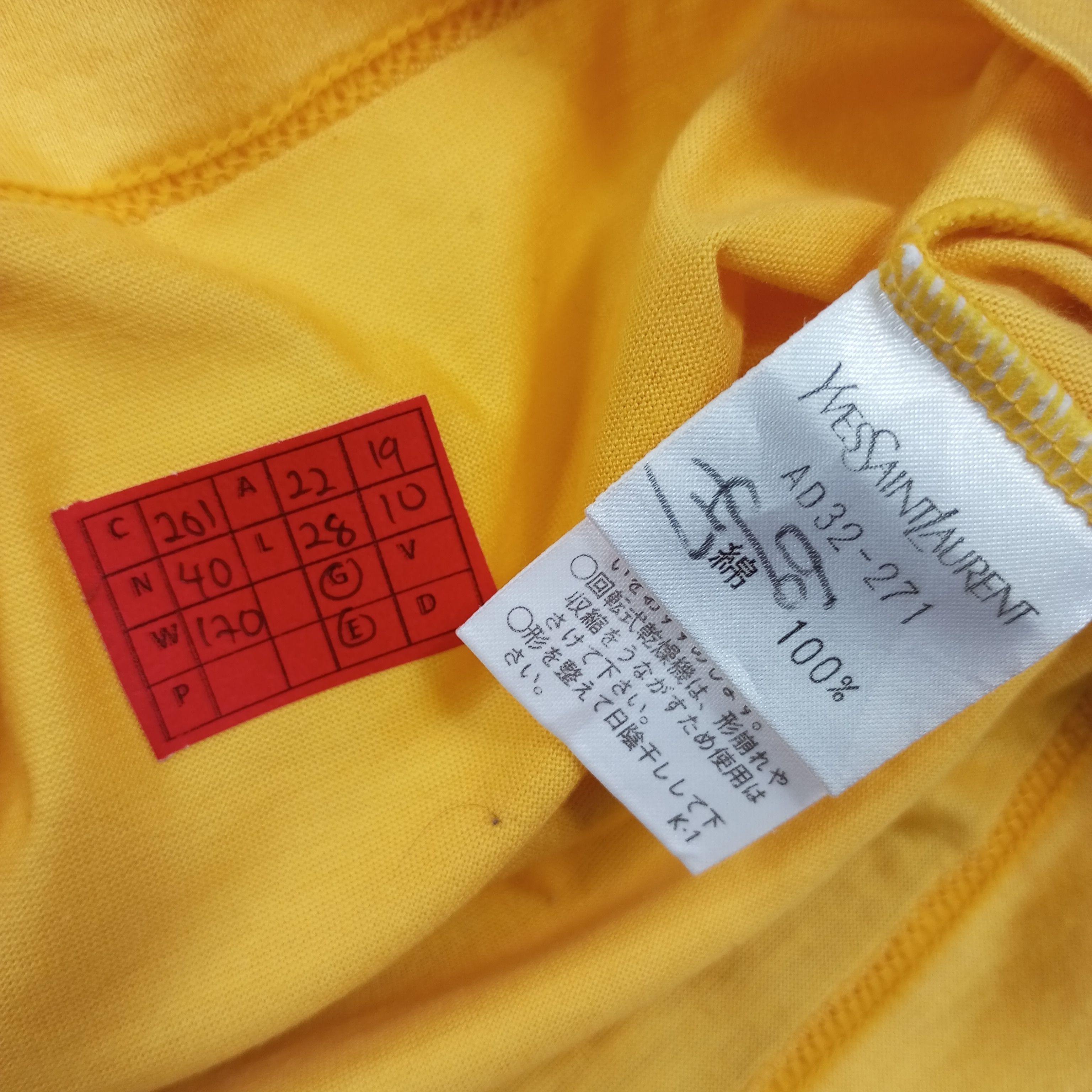 Vintage × Yves Saint Laurent Yves Saint Laurent Small Logo Pocket Design Tshirt Size US L / EU 52-54 / 3 - 6 Thumbnail