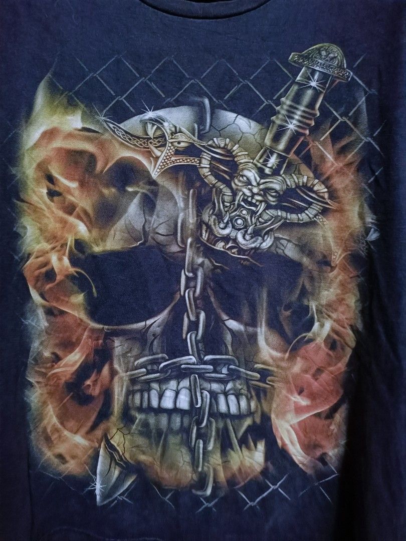 Public Enemy × Rap Tees × Vintage Flame skull public enemy shirt Size US L / EU 52-54 / 3 - 2 Thumbnail