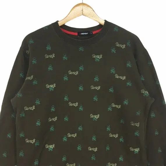Vintage SEVEN2 SKULL AOP All Over Print Sweatshirt Pullover Jumper Size US L / EU 52-54 / 3 - 2 Thumbnail
