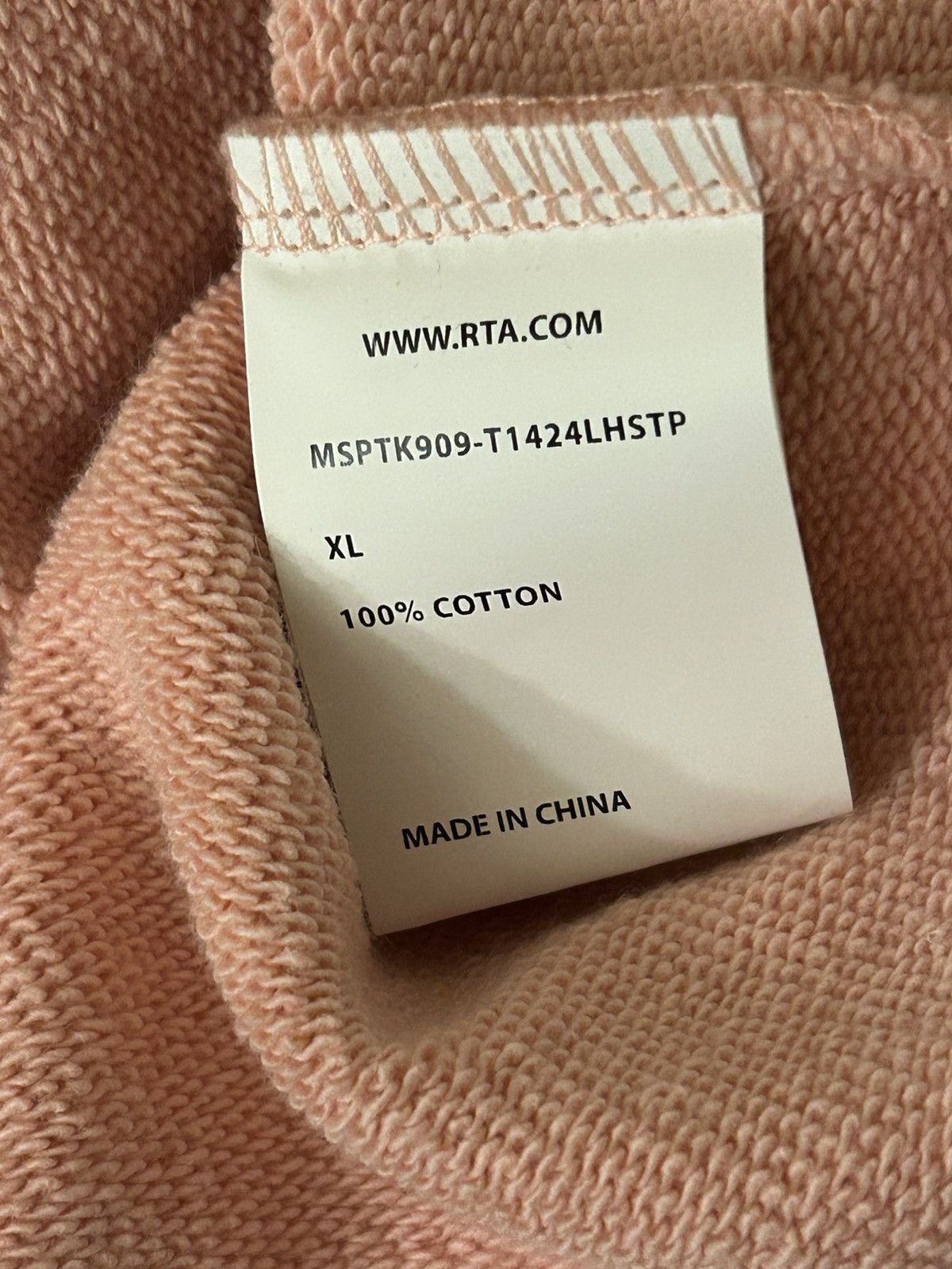 Rta NWT Men’s XL Pink RTA Stamp Logo Hoodie. Retail 265. Size US XL / EU 56 / 4 - 6 Thumbnail
