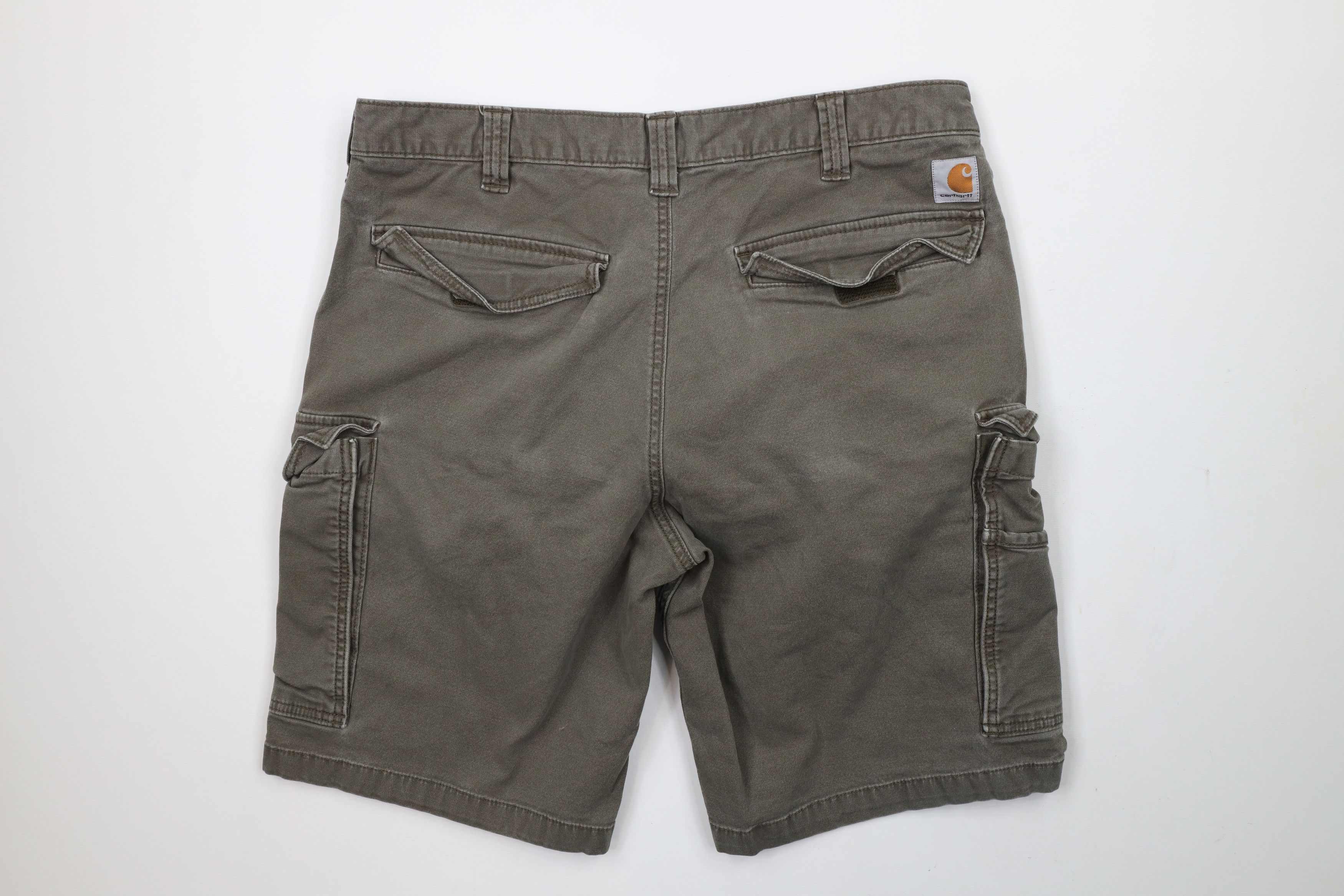Carhartt × Vintage Vintage Carhartt Out Relaxed Fit Canvas Cargo Shorts Green Size US 36 / EU 52 - 7 Thumbnail