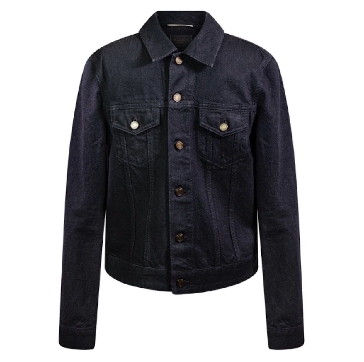 SAINT LAURENT Classic Fitted Black Denim Jacket M