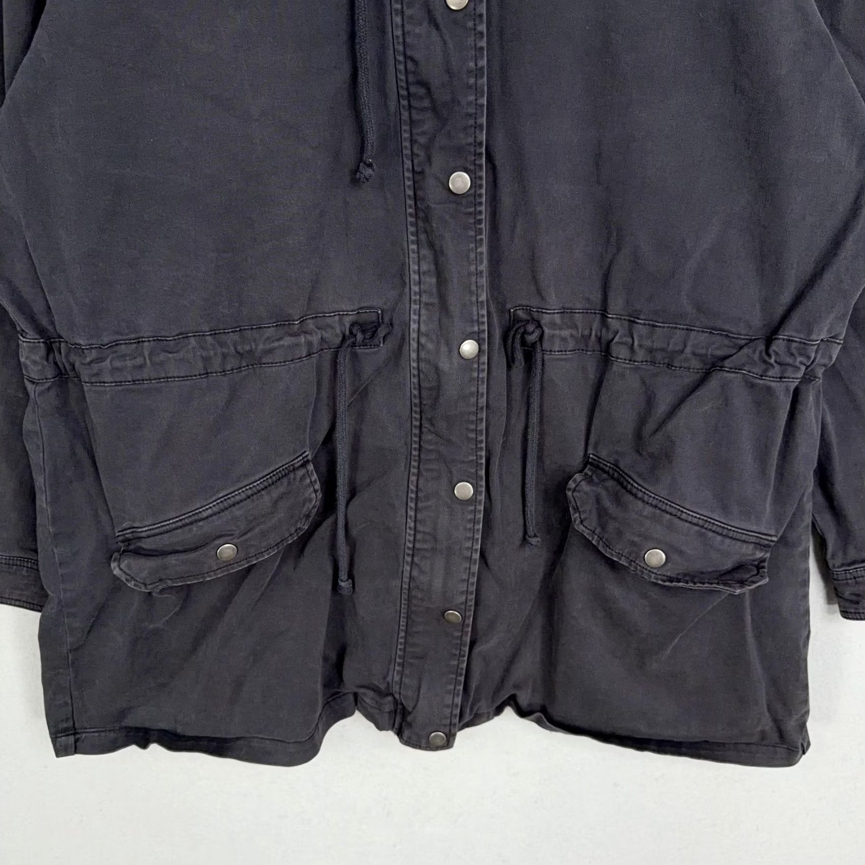 Lucky Brand Lucky Brand Jacket Womens XL Gray Hooded Anorak Field Coat Drawstring Pockets Size XL / US 12-14 / IT 48-50 - 3 Thumbnail