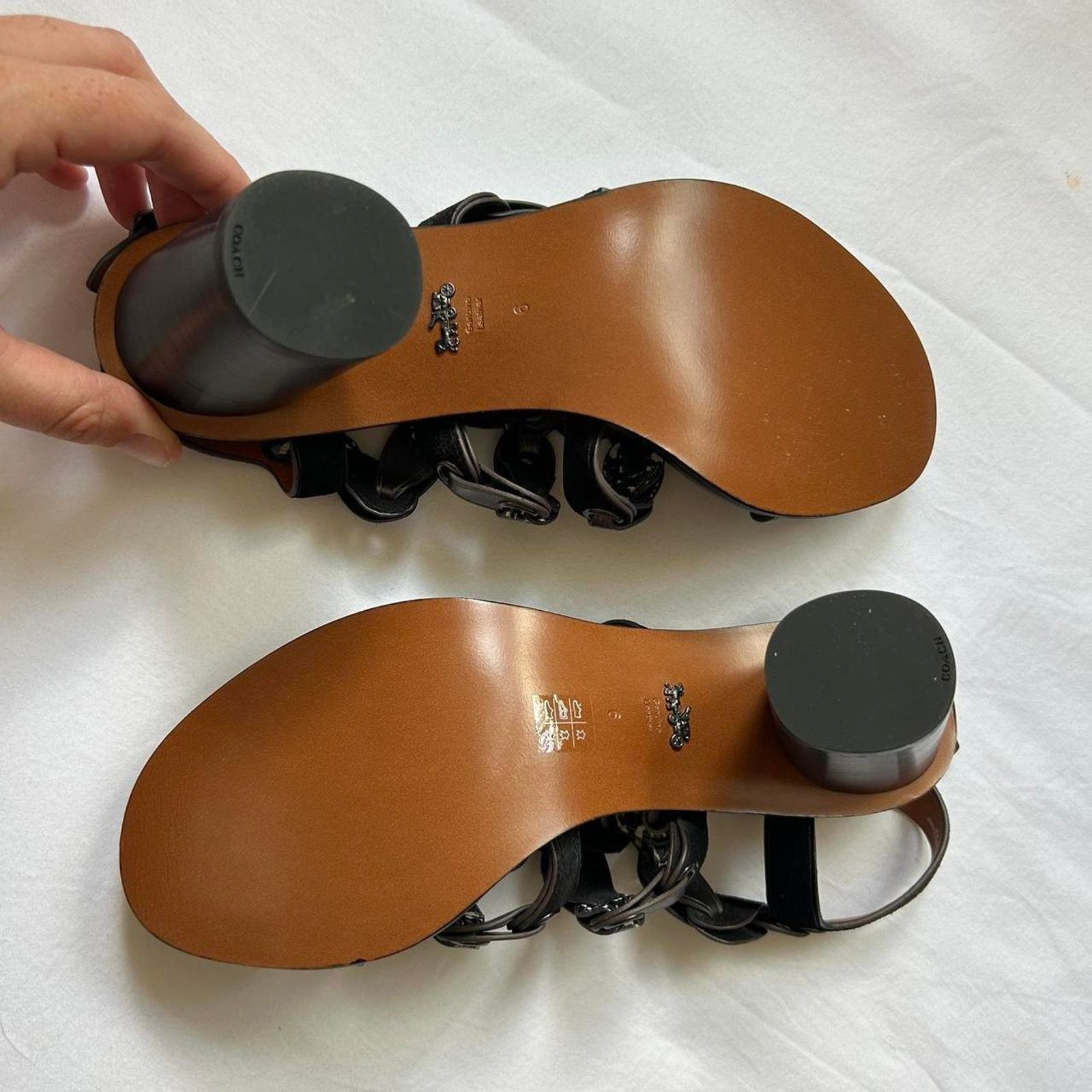 Coach Coach Mid Heel Strappy Leather Sandals Size US 6 / IT 36 - 2 Thumbnail