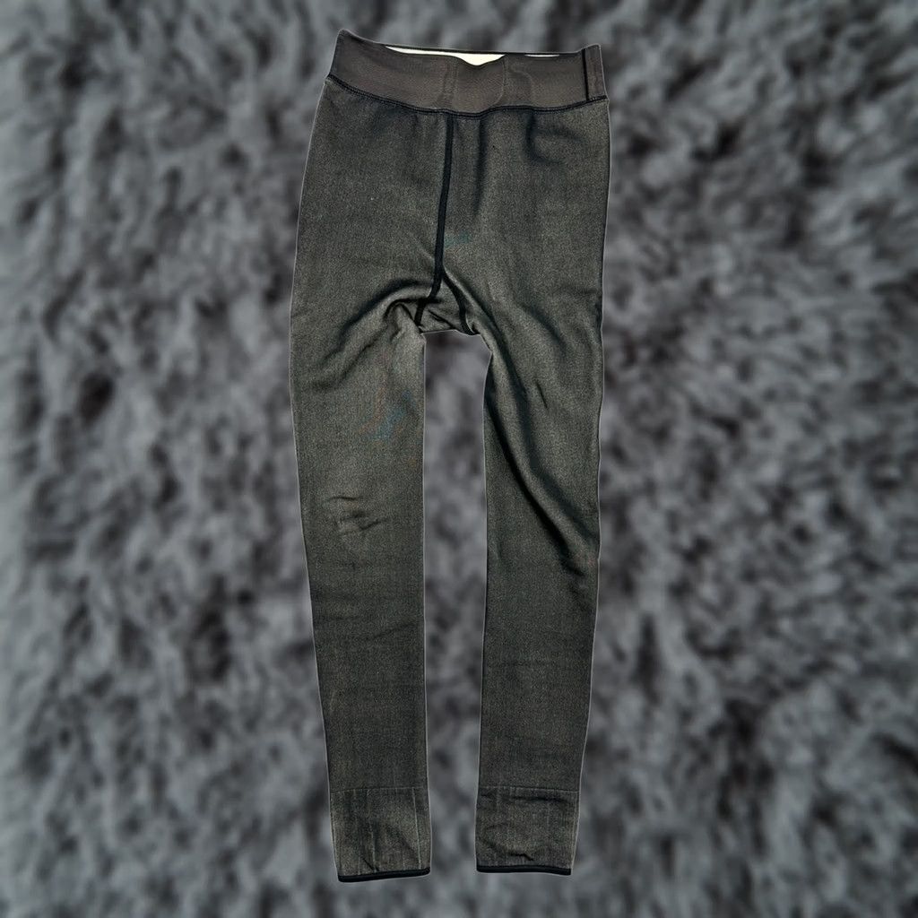 Vintage Women’s Fleece Lined Stirrup Leggings Black Grey Winter Thermal M Leggings Women Size 32" / US 10 / IT 46 - 1 Thumbnail