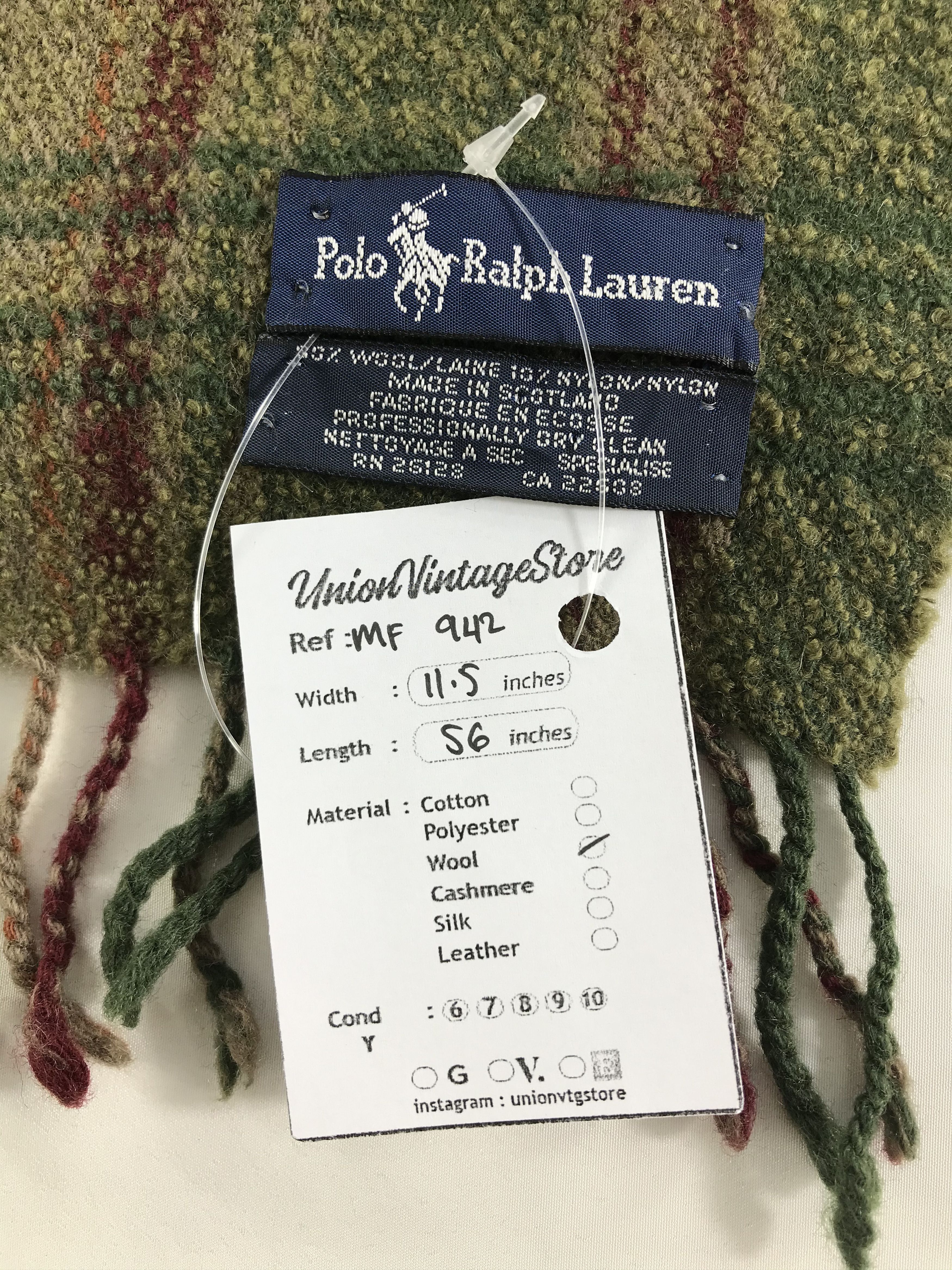 Polo Ralph Lauren Vintage Polo Ralph Lauren Scarf/Muffler/Neckwear MF942 Size ONE SIZE - 5 Thumbnail