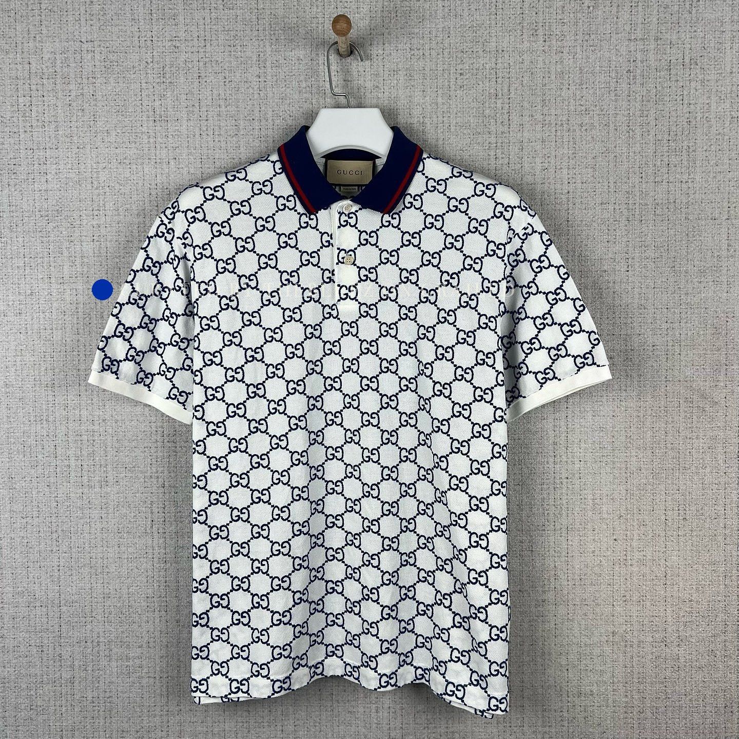 Gucci GG Monogram Polo Shirt in White Size US XL / EU 56 / 4 - 1 Thumbnail
