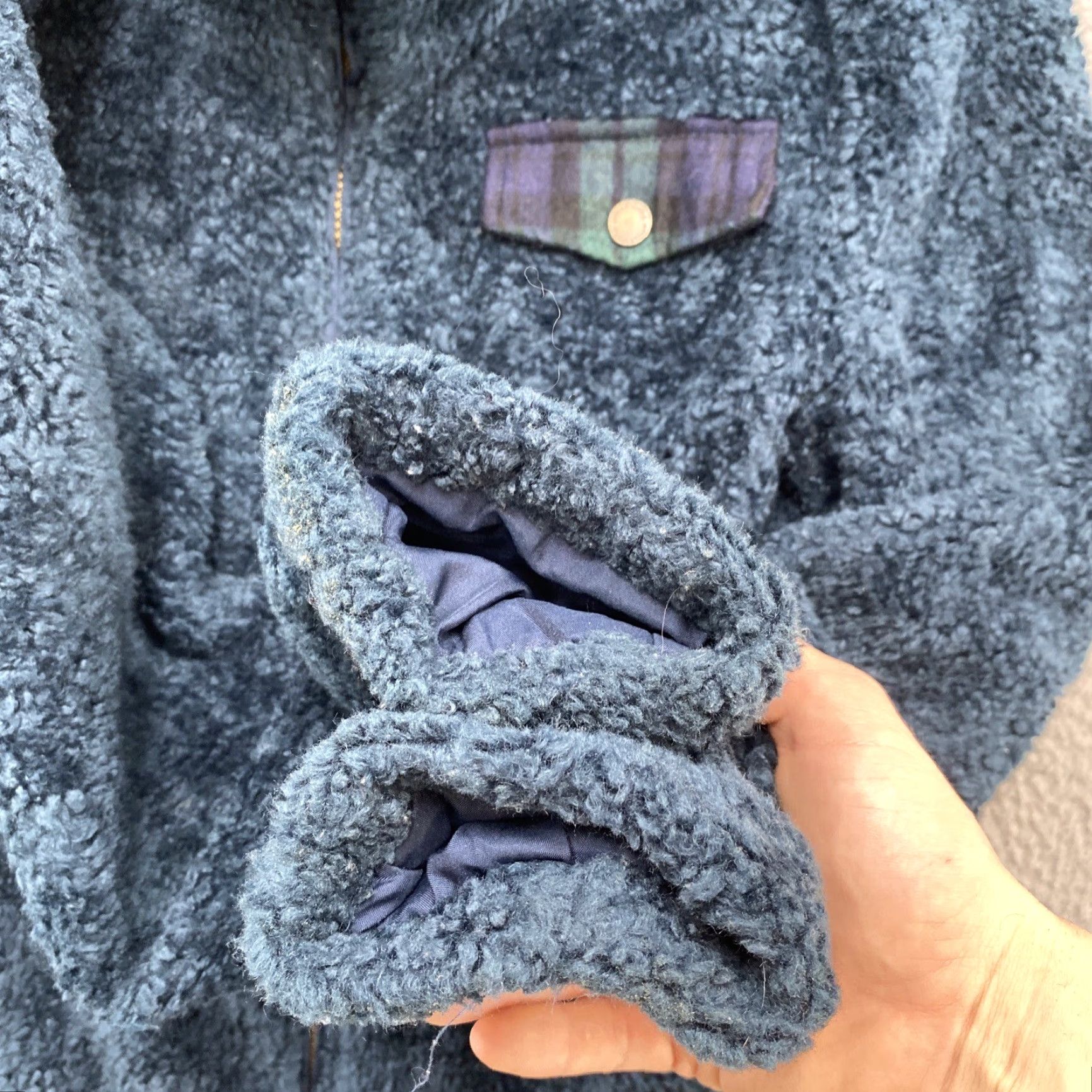 Pendleton Pendleton Sherpa Full Zip Fleece Deep Pile Jacket Plaid Blue Small Womens Size S / US 4 / IT 40 - 3 Thumbnail