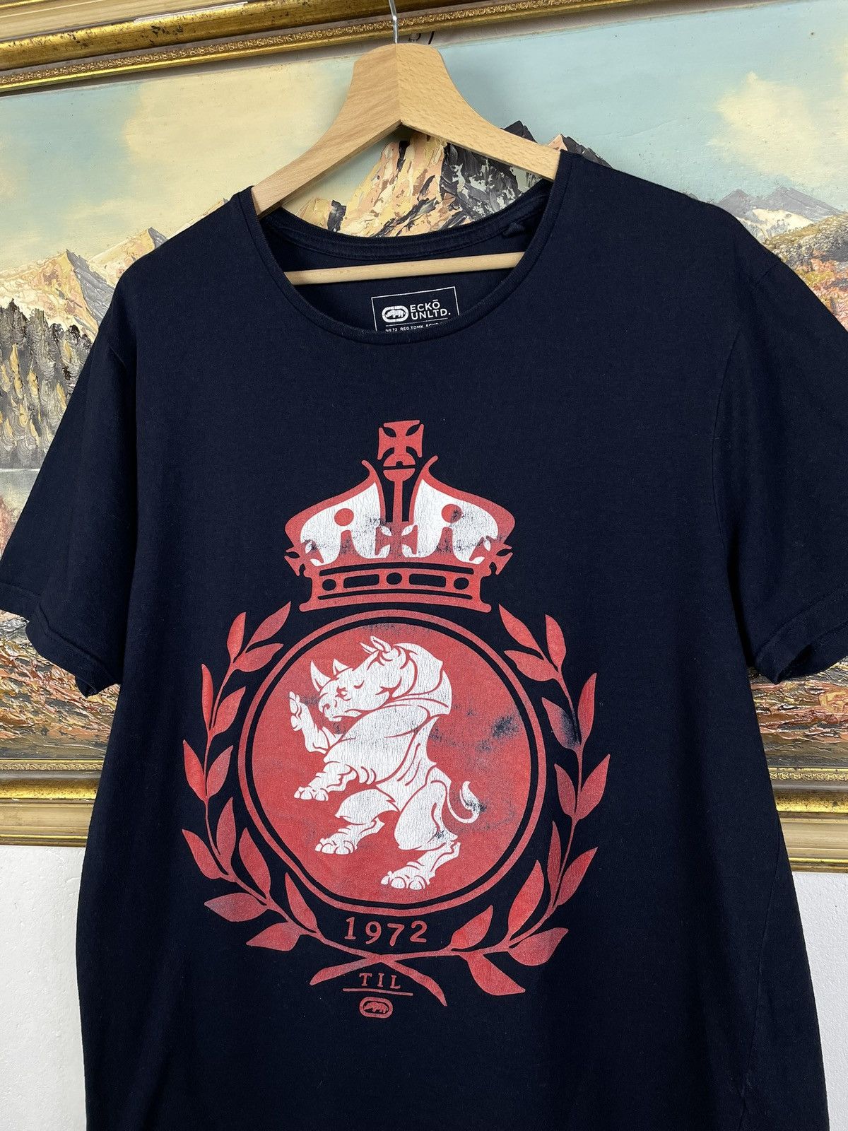 Ecko Unltd. Ecko Untld. Vintage Y2k Navy Tee Skate Swag Hiphop Baggy Size US L / EU 52-54 / 3 - 4 Thumbnail