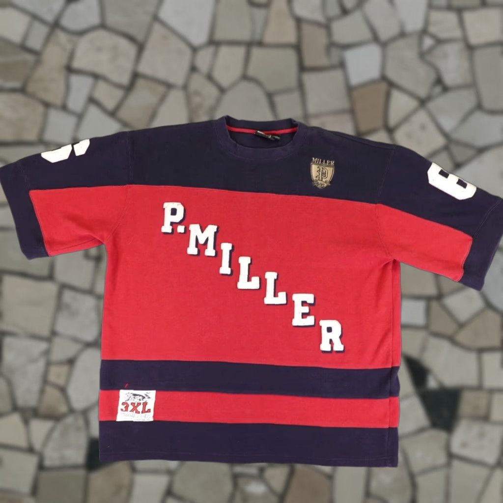 Vintage Vintage P Miller Sweater Mens XXL Red Blue Master P Short Sleeve Rap Hip Hop Y2K Size US XXL / EU 58 / 5 - 1 Thumbnail