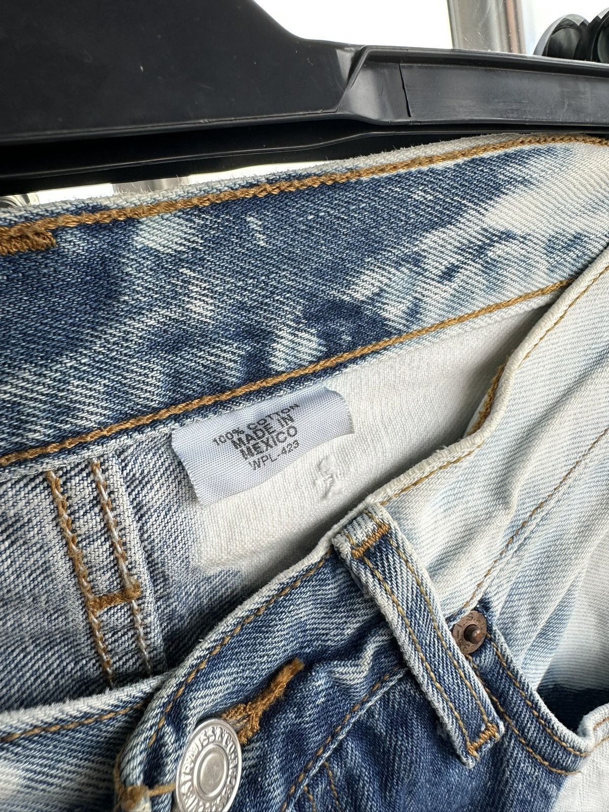 Levi's Vintage Levi’s 501 Tie-Die Bleached Custom Denim Mens Jeans Size US 32 / EU 48 - 8 Thumbnail