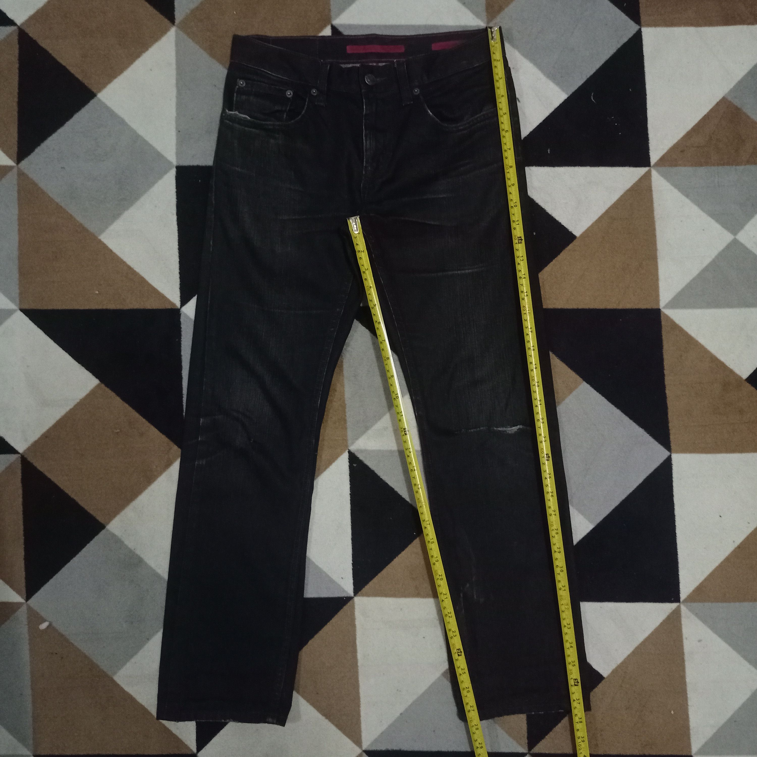 Banana Republic Vintage Banana Republic Black Mud Wash Distressed Jeans Size US 30 / EU 46 - 10 Thumbnail