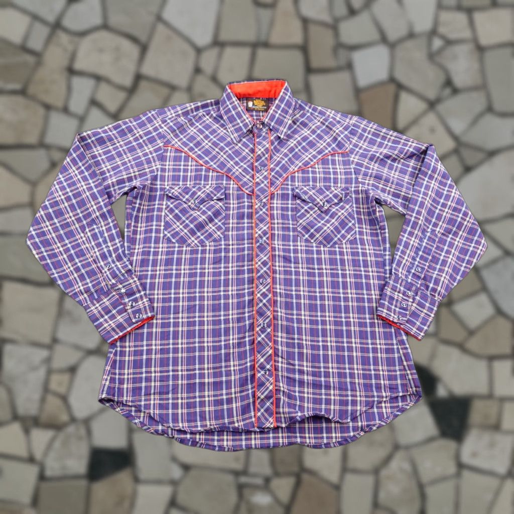 Vintage VINTAGE Kenny Rogers Shirt Mens M Blue Red Plaid Western Pearl Snap Karman Size US M / EU 48-50 / 2 - 1 Thumbnail