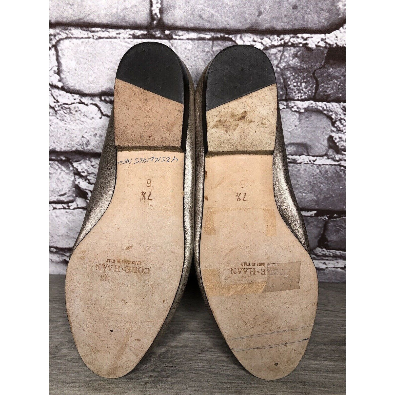 Cole Haan Cole Haan Pewter Silver Leather Slip On Loafer Flats Women S Size US 7.5 / IT 37.5 - 13 Thumbnail