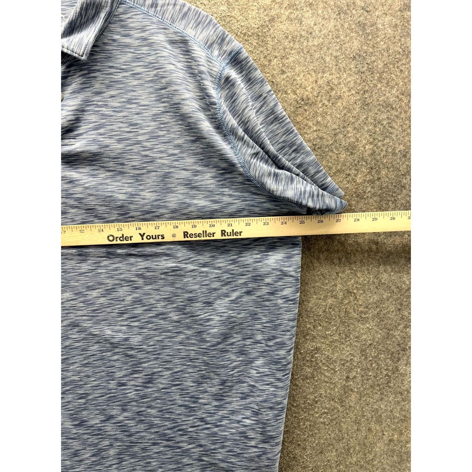 Tommy Bahama Tommy Bahama Polo Shirt Mens XL Blue Stripe Knit Heather Supima Cotton Blend Polo Shirt Short Sleeve Casual Size US XL / EU 56 / 4 - 5 Thumbnail