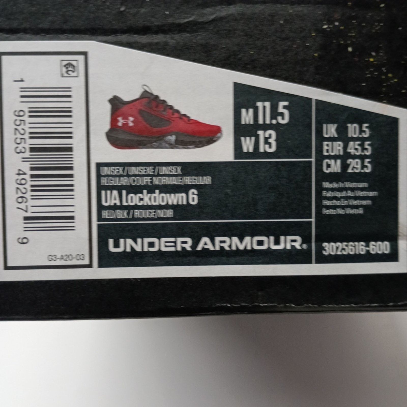 Under Armour Under Armour UA Lockdown 6 Basketball Shoes Size 11.5 Red Size US 11.5 / EU 44-45 - 8 Thumbnail