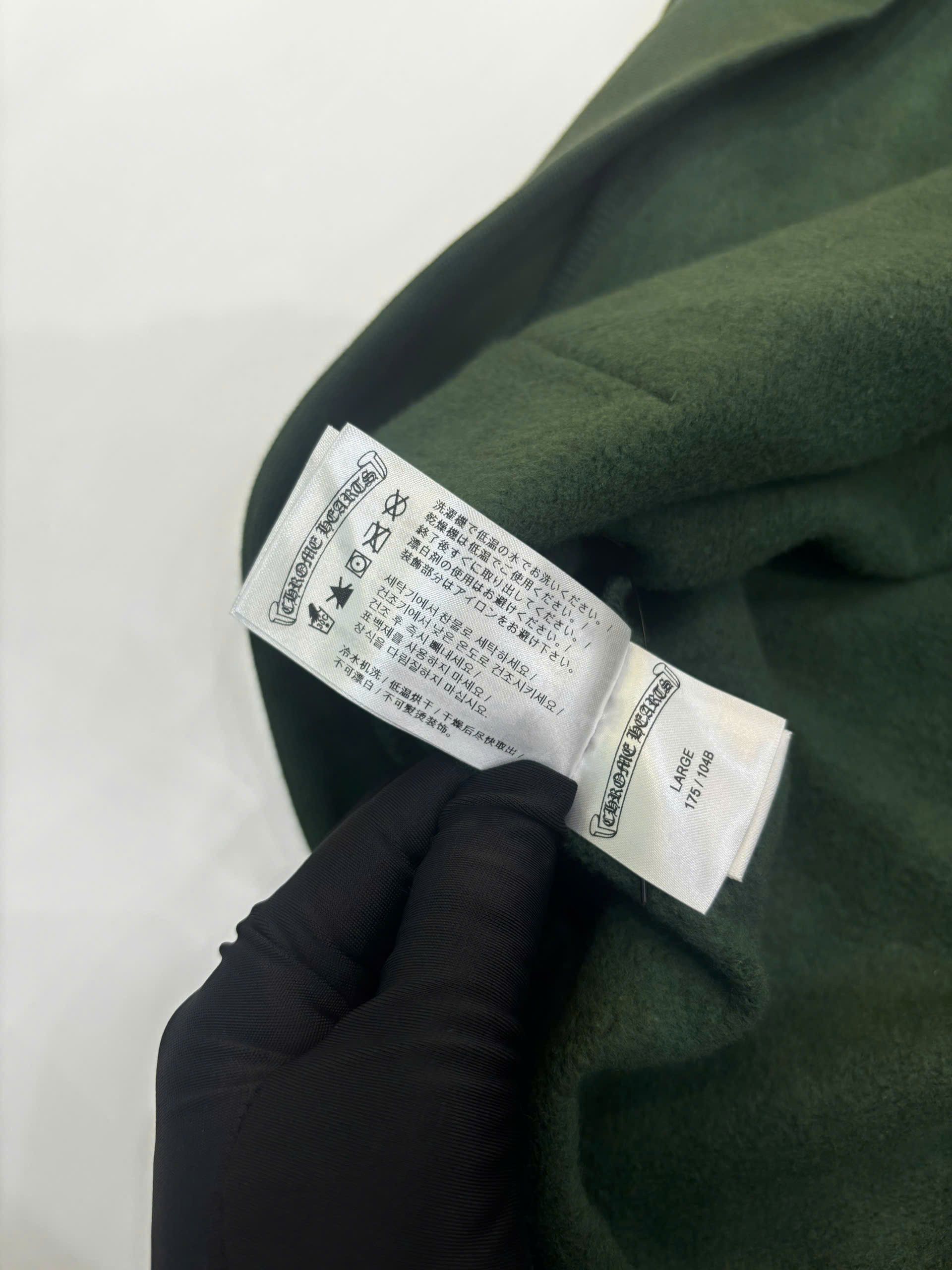 Chrome Hearts CHROME HEARTS USA Script Logo Green Pullover Hoodie Size US L / EU 52-54 / 3 - 9 Thumbnail