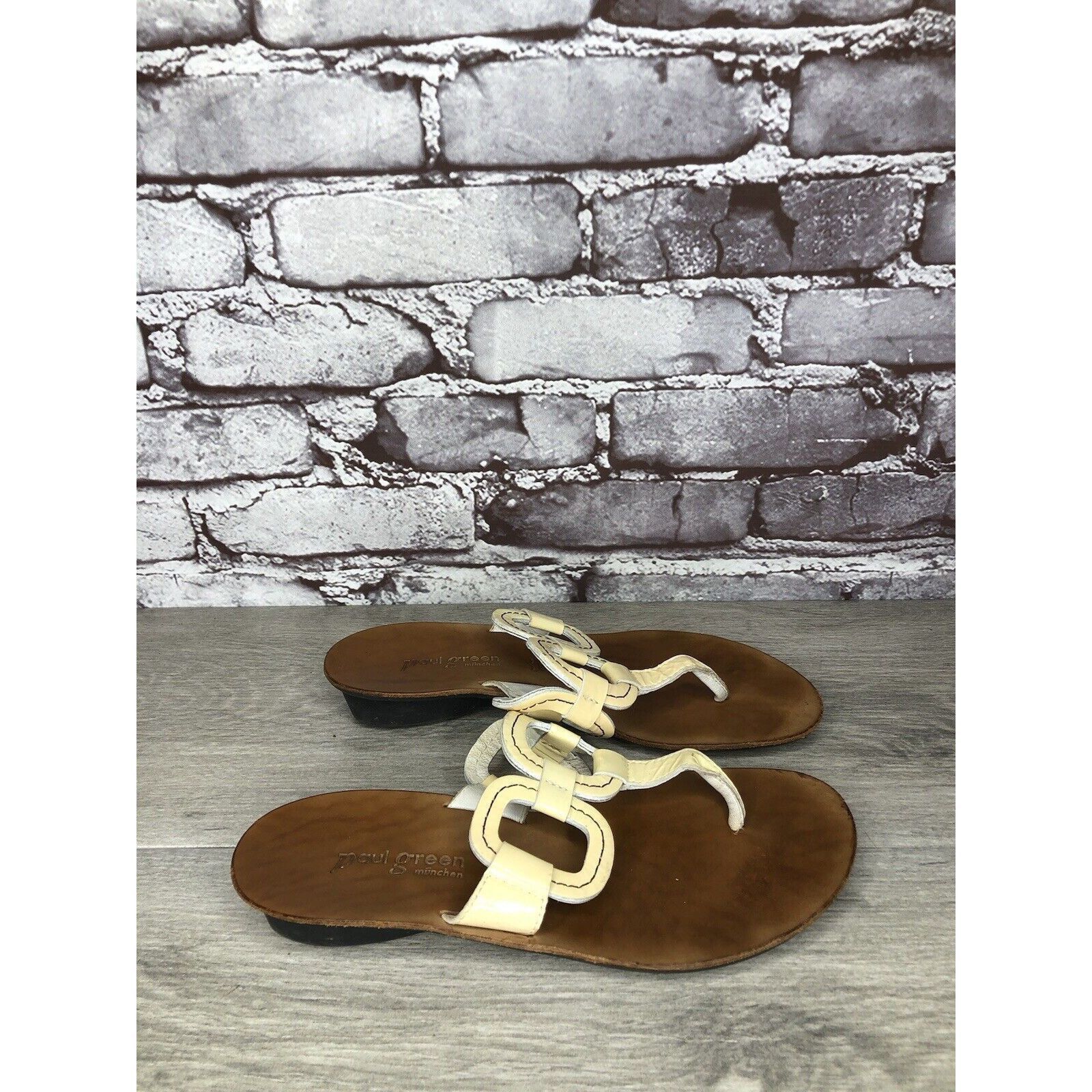 Other Paul Green Munchen Yellow Patent Leather Pump Wedge Sandals Size US 4.5 / IT 34.5 - 20 Thumbnail