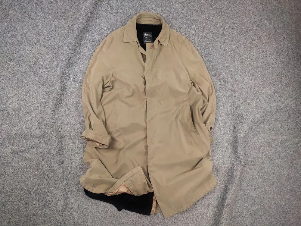 Herno Vintage Trench Coat Nylon Oversized Jacket lining