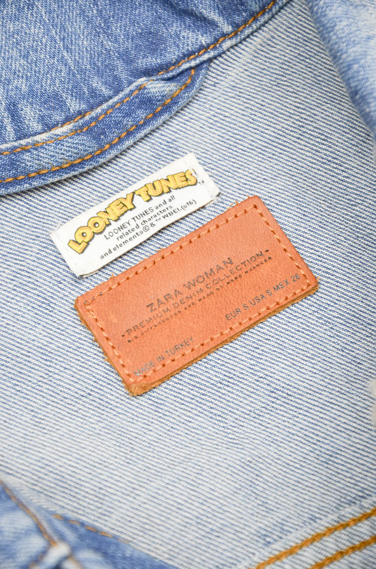 Cartoon Network ZARA Woman Looney Tunes Denim Jacket – Size S Size S / US 4 / IT 40 - 12 Thumbnail