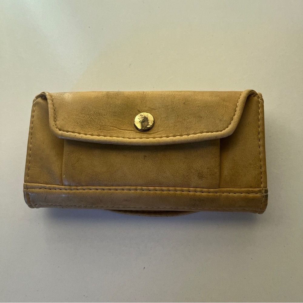 The Unbranded Brand Monogrammed A M Leather Billfold Wallet Clutch Tan Brown Size ONE SIZE - 3 Thumbnail