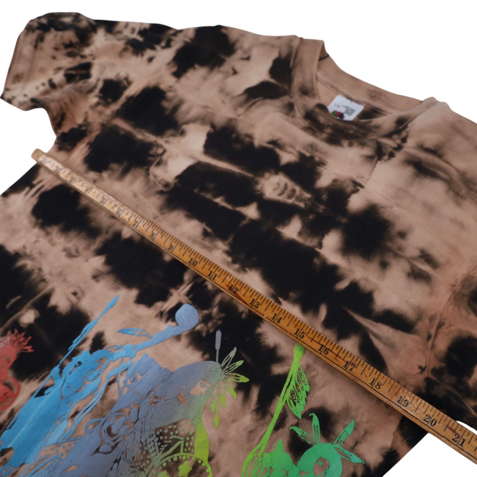 Fruit Of The Loom × Vintage Vintage 90s Native American Rainbow Graphic Tie Dye T Shirt Size US L / EU 52-54 / 3 - 8 Thumbnail