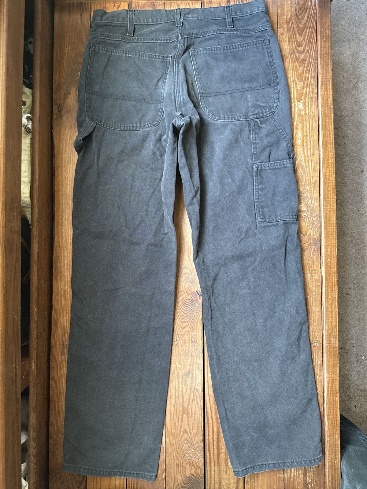 Dickies Vintage Dickies Faded Black Canvas Carpenter Work Pants Size US 32 / EU 48 - 2 Thumbnail