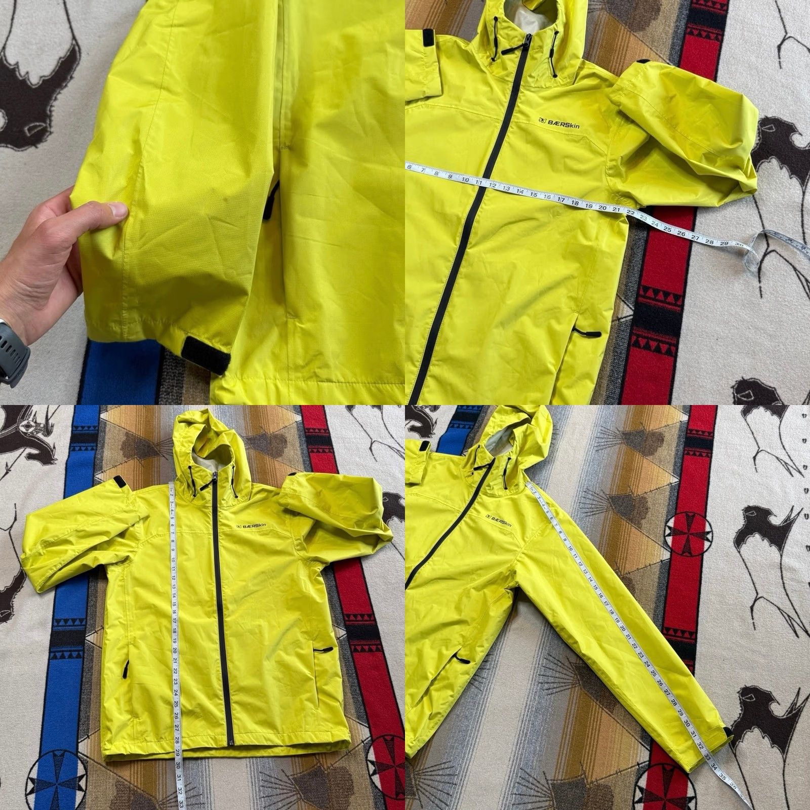 Rains Men's Baerskin Rain Jacket Full Zip Hooded Neon Green Size S Size US S / EU 44-46 / 1 - 8 Thumbnail