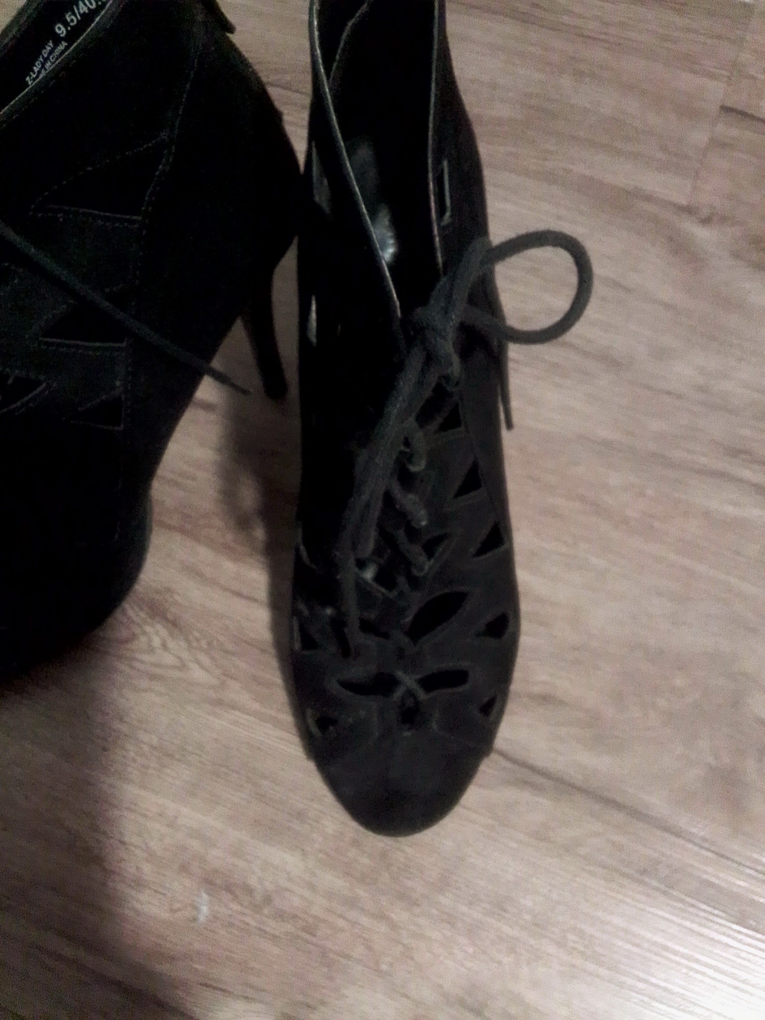 Chinese Laundry Elegant Chinese Laundry Black Open Toe Shoes with Lace Ups Size US 9.5 / IT 39.5 - 7 Thumbnail