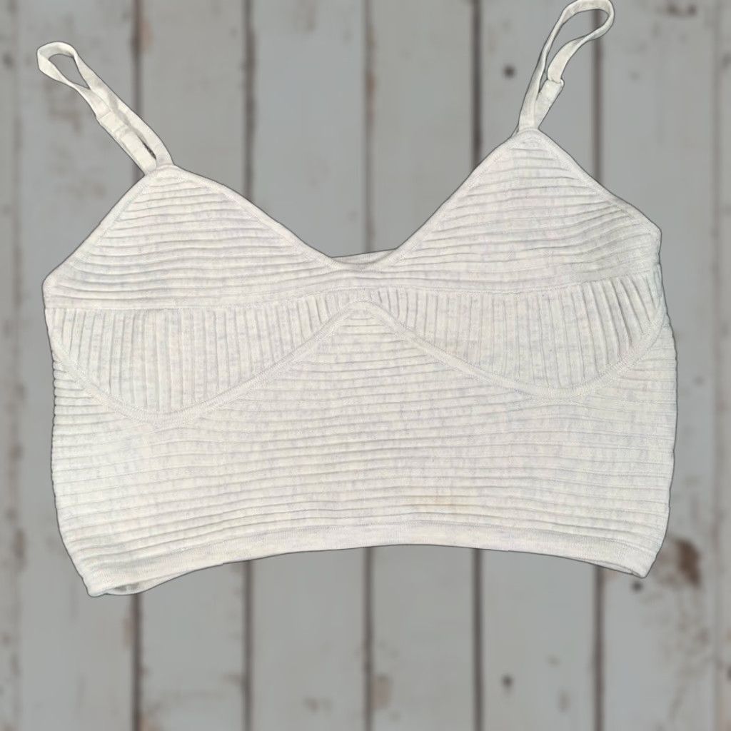 Vintage **Aerie White Regular Fit Cropped Camisole Top** User: Aerie White Regular Fit Cropped Camisole Top Size L / US 10 / IT 46 - 1 Thumbnail