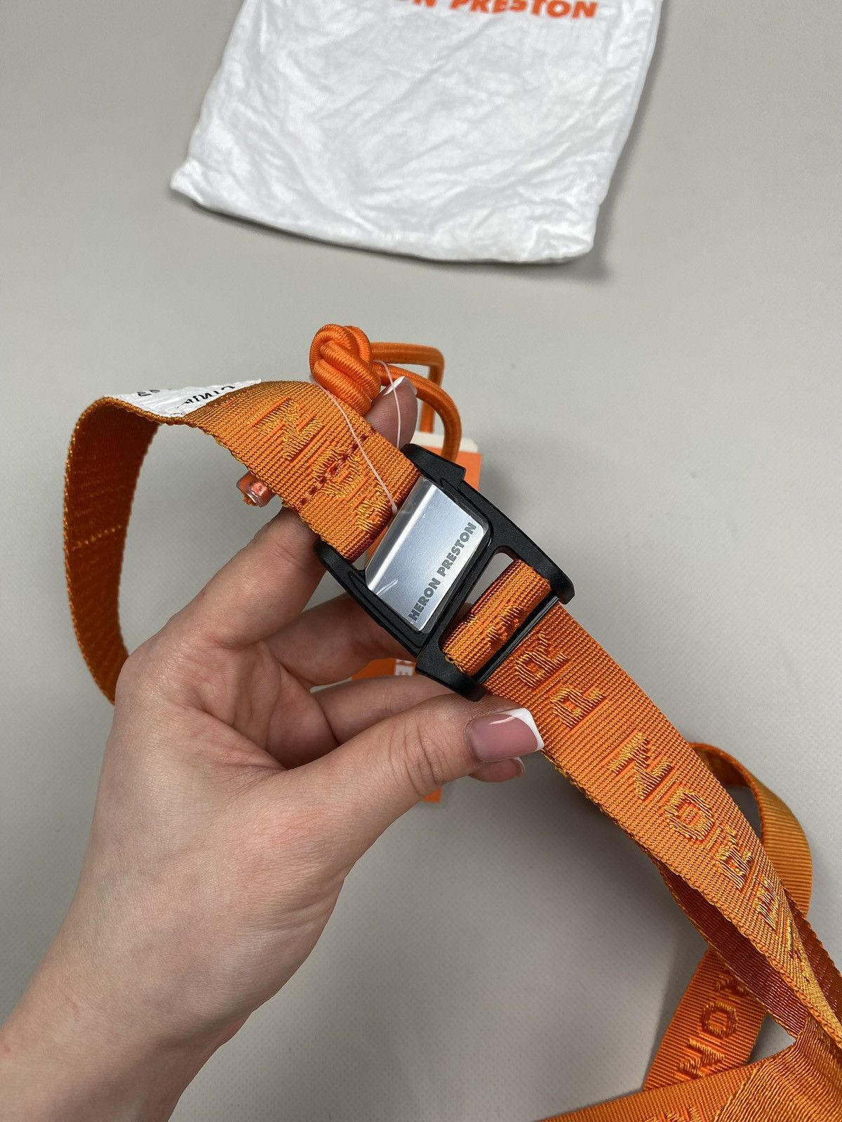 Heron Preston BNWT! Heron Preston Tiny Tape Magnetic Belt One Size Orange Size ONE SIZE - 7 Thumbnail