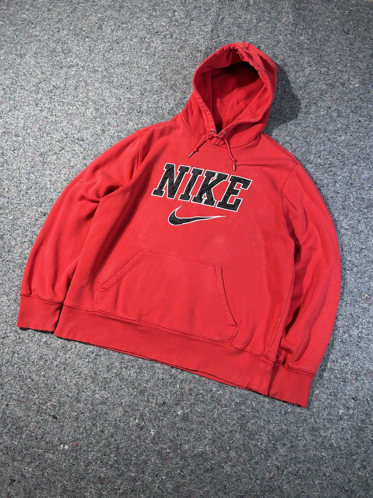 Nike × Vintage Yk2 Nike Red Hoodie L size Size US L / EU 52-54 / 3 - 2 Thumbnail
