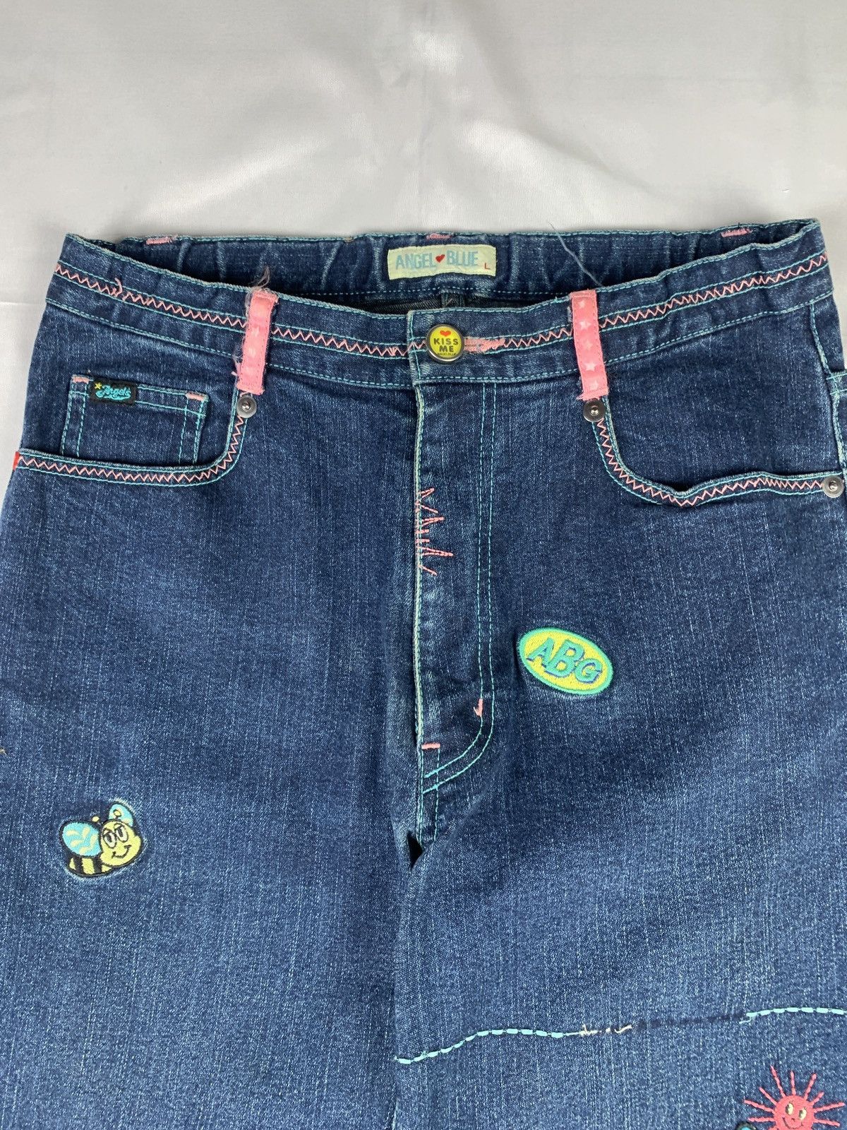 Angel Blue 2000s Angel Blue Japan Patch Cute Pop Embroidered Pants Size 28" / US 6 / IT 42 - 7 Thumbnail