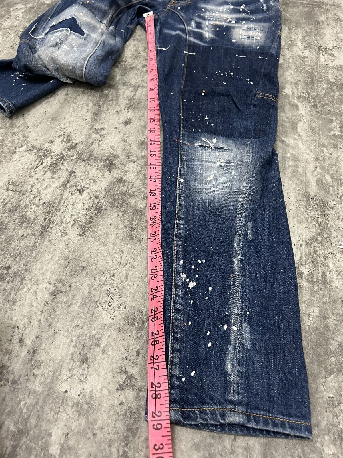 Designer × Dsquared2 Ds Quared 2 Paint Acid Wash Distressed Jeans Size US 29 - 24 Thumbnail