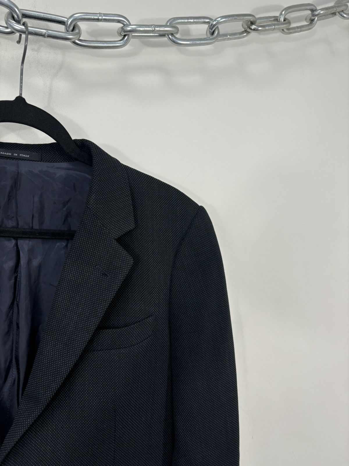 Emporio Armani Emporio Armani Men’s Birdseye Weave Gray Wool Blazer Jacket Size 40R - 8 Thumbnail
