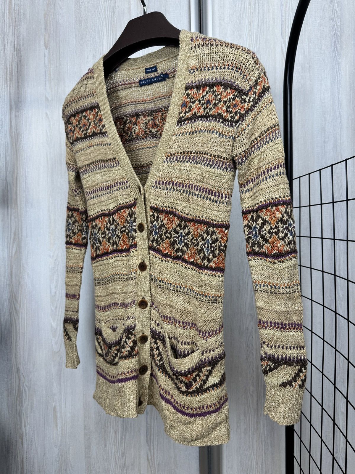 Ralph Lauren Ralph Lauren Blue Label Cardigan Sweater Fair Isle Linen XS Size XS / US 0-2 / IT 36-38 - 3 Thumbnail