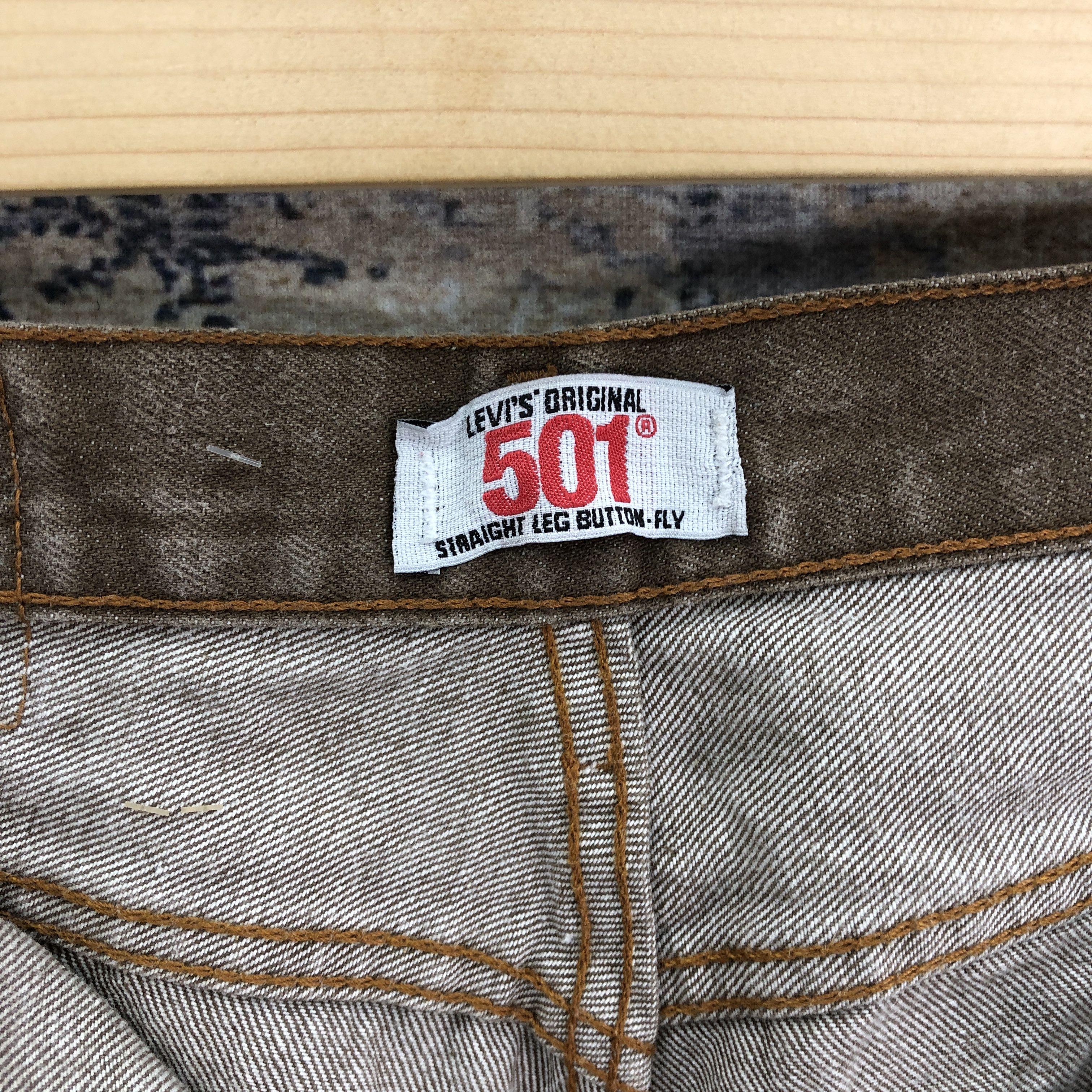 Levi's Vintage 90s Levis 501 Brown Jeans Levi's Faded Denim Size US 34 / EU 50 - 9 Thumbnail