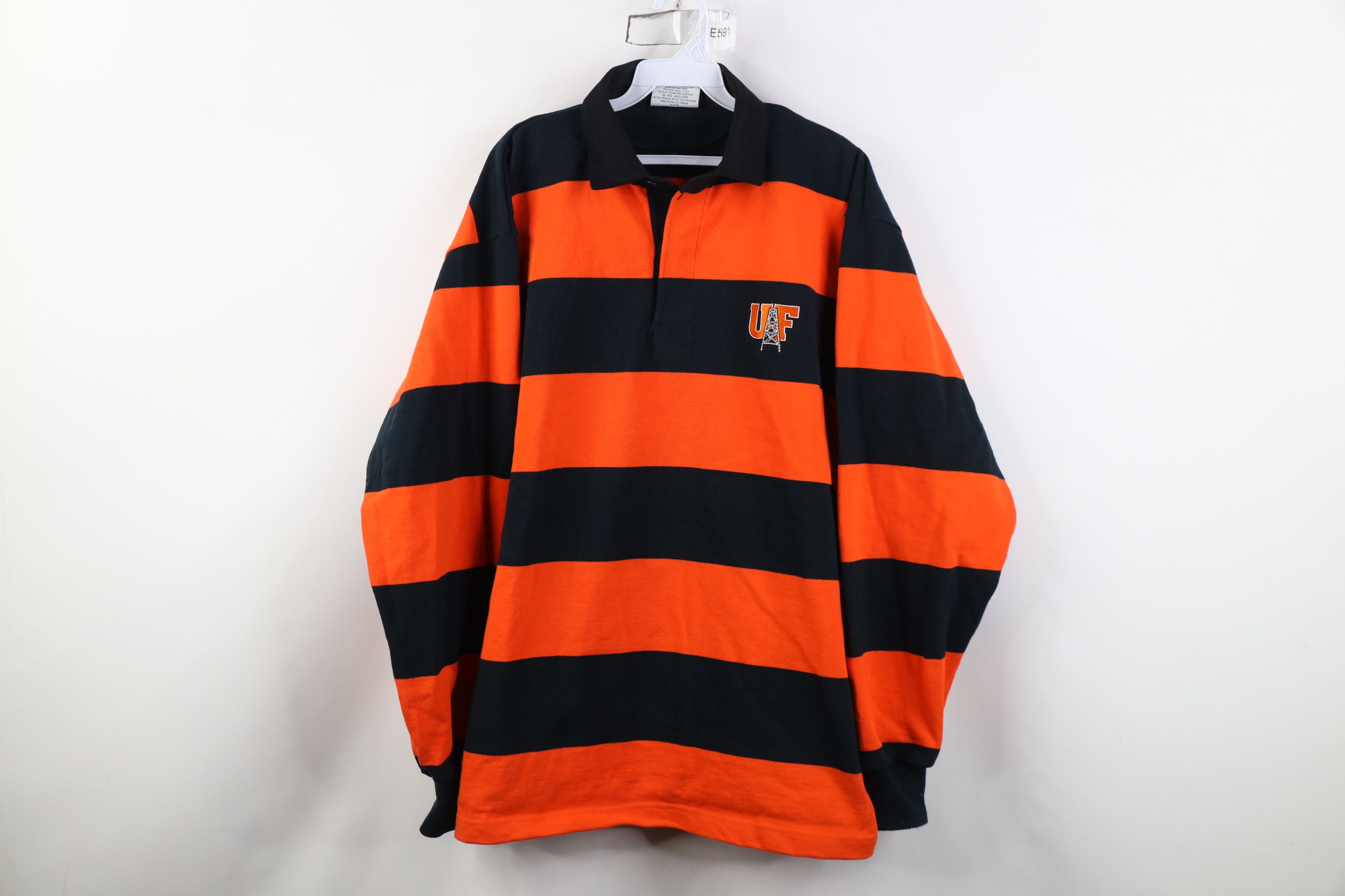 Vintage Vintage 90s University of Findlay Long Sleeve Polo Shirt Size US XL / EU 56 / 4 - 1 Thumbnail