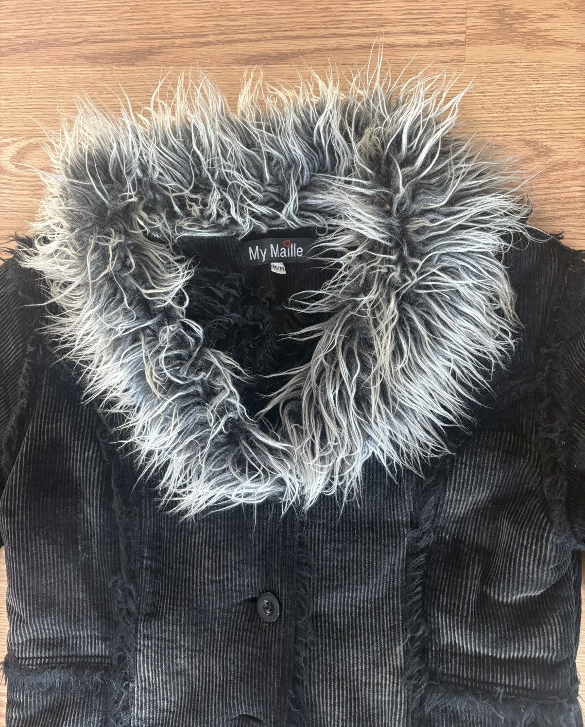 Other Hippie Boho Faux Fur Corduroy Jacket Size M / US 6-8 / IT 42-44 - 2 Thumbnail