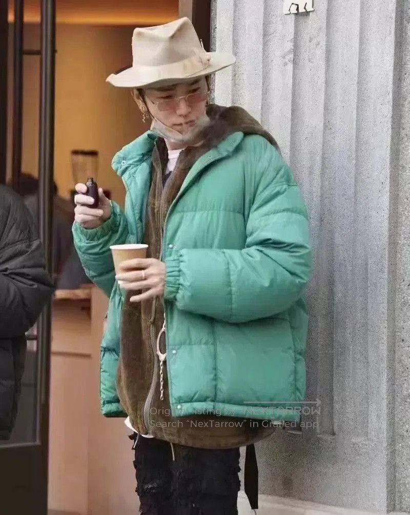 Visvim Green Puffer Jacket with Pockets, Size L. Size US L / EU 52-54 / 3 - 9 Thumbnail