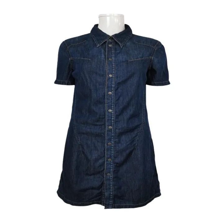 Diesel Diesel Short Sleeve Denim Dress for Women 0079 Size M / US 6-8 / IT 42-44 - 1 Thumbnail